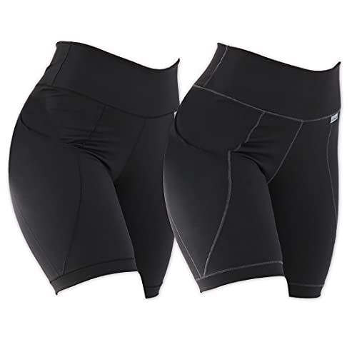 Kit com 02 Bermudas Fitness Bolso Play Click Mais Bonita (M, Preto)