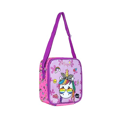 Lancheira Térmica Unicórnio Magic Rosa e Roxo BRW..