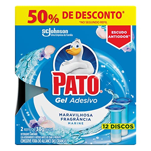 Pato Desodorizador Sanitário Gel Adesivo Marine Refil 12..