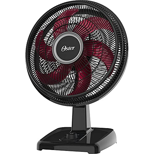 Ventilador Oster Power Fresh 2 em 1, 110V, Preto/Vermelho, 140W, OVTR481
