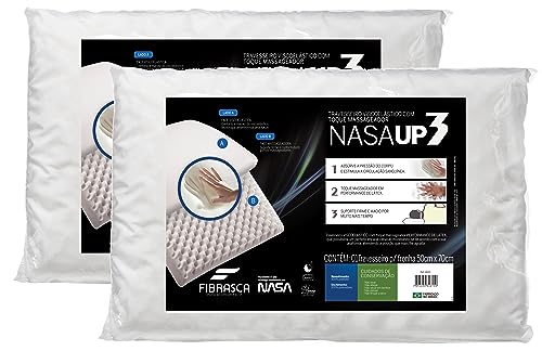 Kit 2 peças Travesseiro Nasa Up 3, para fronhas 50×70 cm..