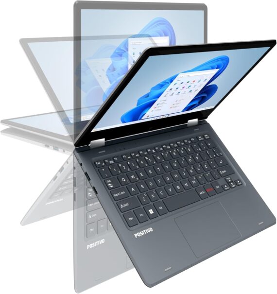 Notebook Positivo Duo 2 em 1 Intel Celeron Windows 11 Home 4GB 128GB, Tela 11,6 "IPS HD, Cinza - C4128B -3 - Image 5