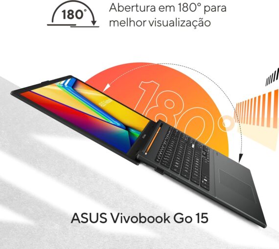 Notebook Asus Vivobook Go 15, AMD Ryzen 5 7520U, 8GB, 512 GB SSD, Keestações, Tela 15,6 "FHD, Black misto - E1504FA -NJ732 - Image 6