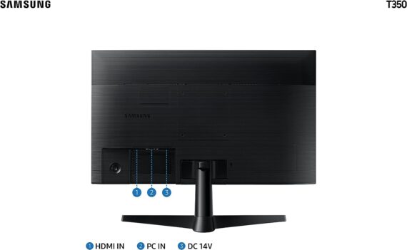 Samsung T350 - Monitor Gamer, 24 ", FHD, 75Hz, HDMI, VGA, FreeSync, Preto - Image 4