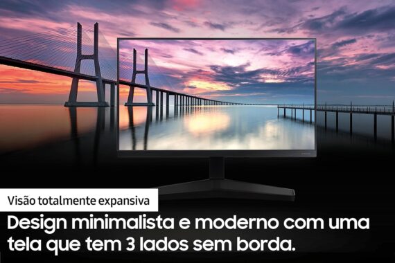 Samsung T350 - Monitor Gamer, 24 ", FHD, 75Hz, HDMI, VGA, FreeSync, Preto - Image 5