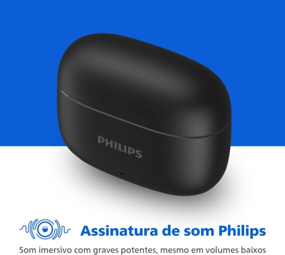 PHILIPS, Fone de Ouvido Sem Fio TWS, TAT1109BK/00, Bluetooth, Com Microfone, Até 24 horas de bateria, Preto - Image 6