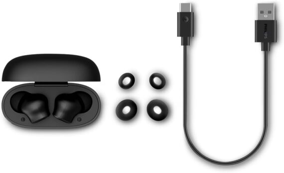 PHILIPS, Fone de Ouvido Sem Fio TWS, TAT1109BK/00, Bluetooth, Com Microfone, Até 24 horas de bateria, Preto - Image 9