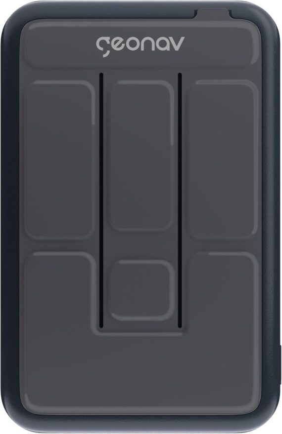 Geonav Power Bank, Carregador Portátil Universal por Indução 10.000mAh, Carregamento rápido*, Suporte Dobrável, Compatível com MagSafe®, PB10MAGSG, Cinza - Image 7