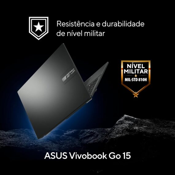 Notebook Asus Vivobook Go 15, AMD Ryzen 5 7520U, 8 GB, 256 GB SSD, Keeps, Tela 15,6 "FHD, Black Misto - E1504FA -NJ731 - Image 5