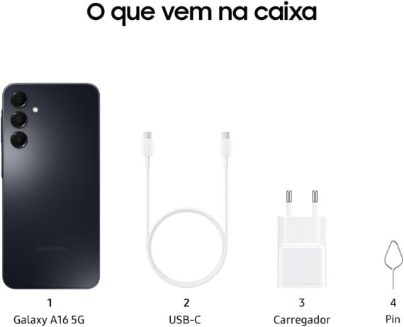 Celular Samsung Galaxy A16, 128GB + 4GB RAM, Câmera de até 50MP, Tela 6.7", NFC, IP54, Bateria 5000 mAh - Preto - Image 10