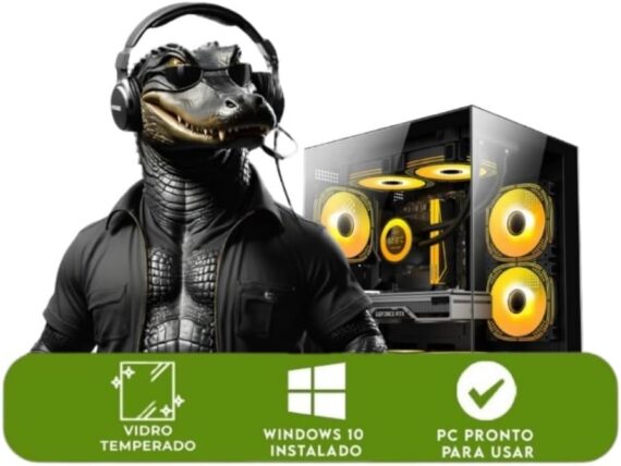 PC Gamer Completo Alligator Shop Intel i7 3770, GeForce RTX 3050, Memoria 16GB DDR3, SSD 480GB, Monitor 20 Polegadas - Image 6
