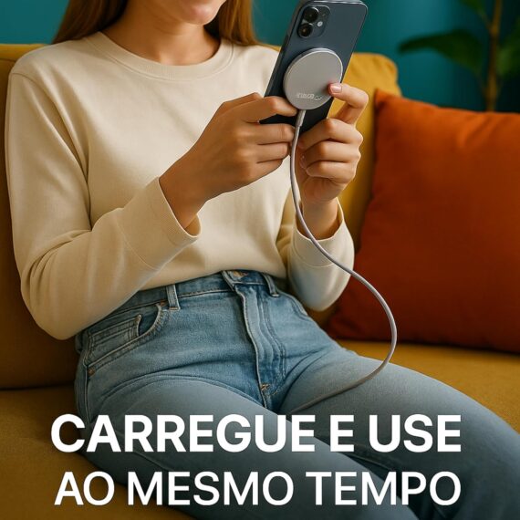 Carregador Magnético Sem Fio 20W USB-C, Base Indução Qi Compatível Smartphones, Carregamento Wireless Portátil - Image 4