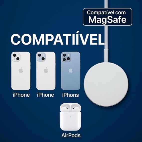 Carregador Magnético Sem Fio 20W USB-C, Base Indução Qi Compatível Smartphones, Carregamento Wireless Portátil - Image 7