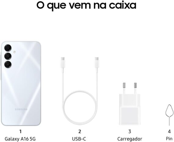 Celular Samsung Galaxy A16 5G, 256GB + 8GB RAM, Câmera de até 50MP, Tela 6.7", NFC, IP54, Bateria 5000 mAh - Cinza - Image 11