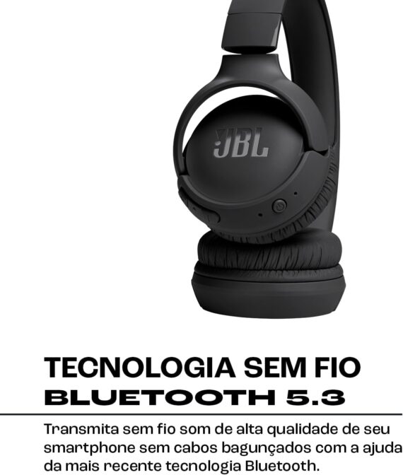 JBL, Fone de Ouvido On ear, Headphone, Tune 520BT, Sem Fio - Preto - Image 4