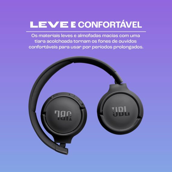 JBL, Fone de Ouvido On ear, Headphone, Tune 520BT, Sem Fio - Preto - Image 5