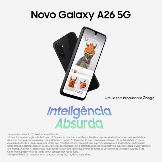 Samsung Celular Galaxy A26 5G 256GB, 8GB RAM, Câmera de 50MP, IP67, Tela Super AMOLED 6.7", NFC (Branco) - Image 7