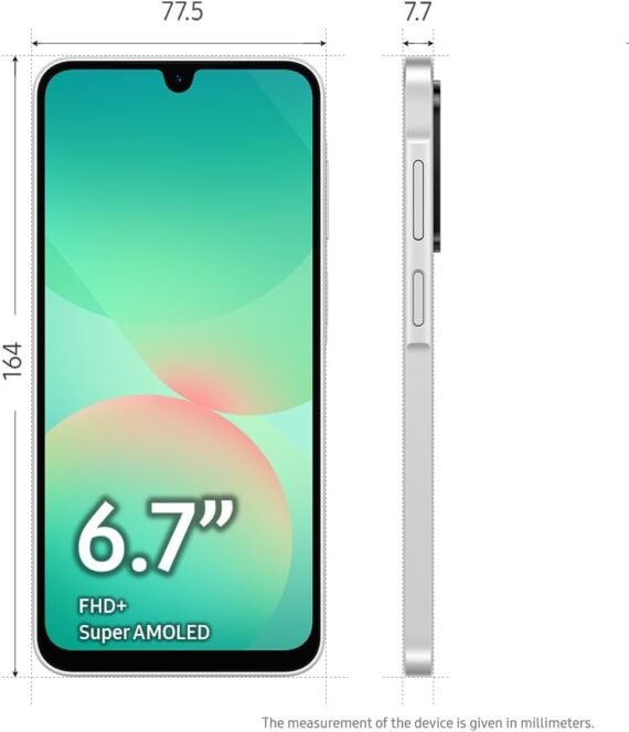 Samsung Celular Galaxy A26 5G 256GB, 8GB RAM, Câmera de 50MP, IP67, Tela Super AMOLED 6.7", NFC (Branco) - Image 9