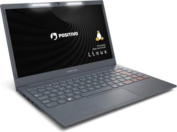 Notebook Positivo Vision C14 Lumina BAR Celeron, 8GB 128GB eMMC, Tela 14 Polegadas HD Antirreflexo, Linux, Tecla Link - Cinza - Image 5