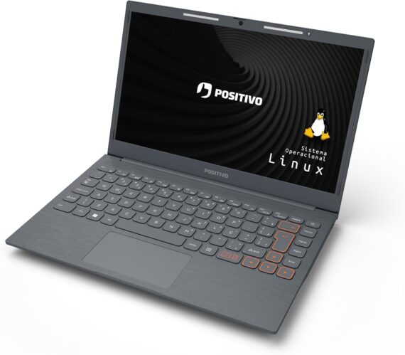 Notebook Positivo Vision C14 Lumina BAR Celeron, 8GB 128GB eMMC, Tela 14 Polegadas HD Antirreflexo, Linux, Tecla Link - Cinza - Image 16