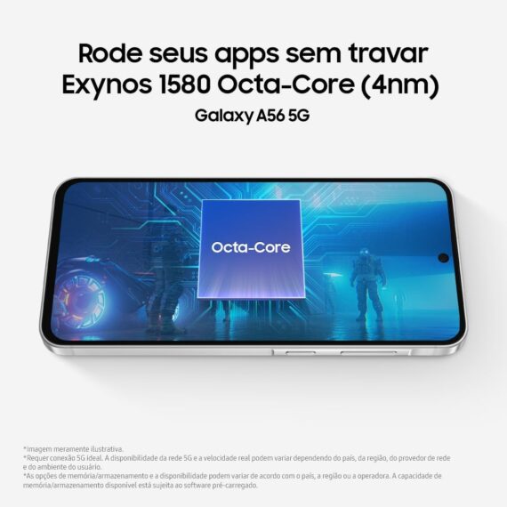 Smartphone Samsung Galaxy A56 5G 128GB, 8GB RAM, Câmera 50MP, IP67, Super AMOLED 6.7", Recursos AI, Cinza - Image 7