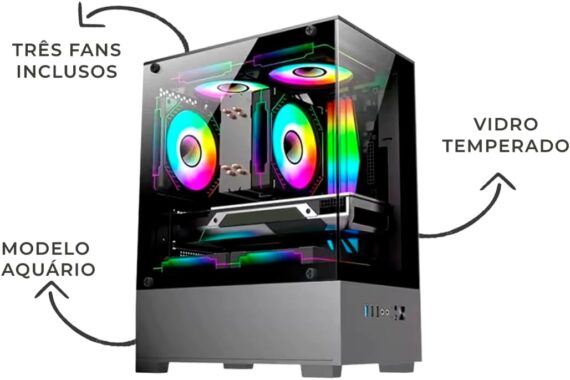 PC Gamer Completo Intel Core i5 Memoria Ram 16GB SSD 240GB Monitor HDMI Teclado Mouse - Image 3