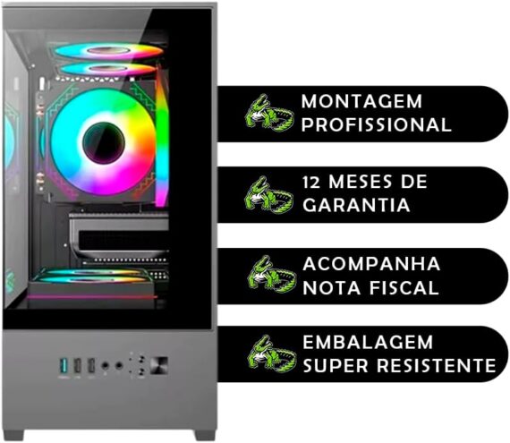 PC Gamer Completo Intel Core i5 Memoria Ram 16GB SSD 240GB Monitor HDMI Teclado Mouse - Image 4