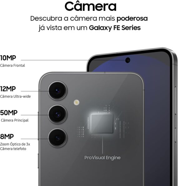 Celular Samsung Galaxy S24 FE 5G 256GB 8GB RAM Tela 6.7" Câm. Tripla 50+12+8MP Frontal 10MP, Galaxy AI - Verde - Image 5