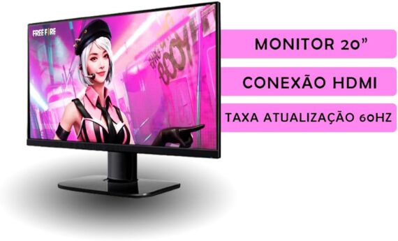 Computador CPU PC Gamer Completo Branco Intel Core i5 Memoria Ram 16GB SSD 240GB Monitor Kit Gamer Rosa - Image 3