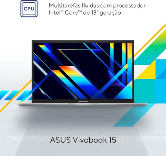 Notebook Asus Vivobook 15 X1504VA Intel Core i5 1334U 8GB RAM 256GB SSD Linux Keexos Intel Iris Xe Tela 15,6 "LED FHD Silver - NJ1739 - Image 3