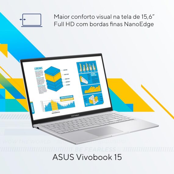 Notebook Asus Vivobook 15 X1504VA Intel Core i5 1334U 8GB RAM 256GB SSD Linux Keexos Intel Iris Xe Tela 15,6 "LED FHD Silver - NJ1739 - Image 4
