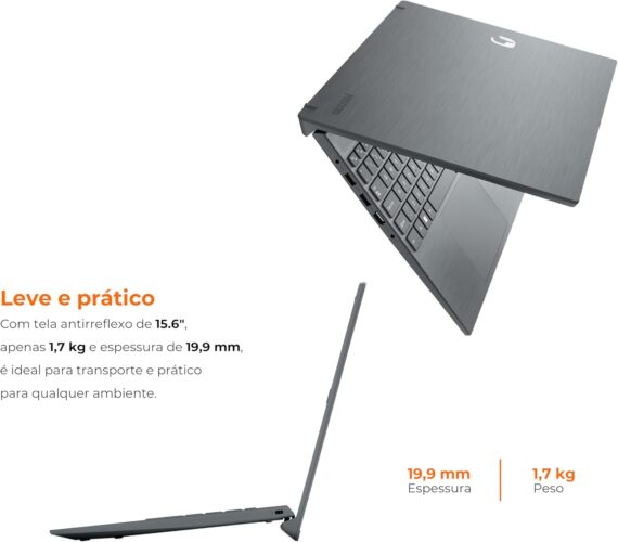 Notebook Positivo Vision C15 Lumina Bar Celeron, 8GB 128GB eMMC, Tela 15 polegadas HD Antirreflexo, Linux, Tecla Link, Cinza - 2 ANOS DE GARANTIA - Image 4