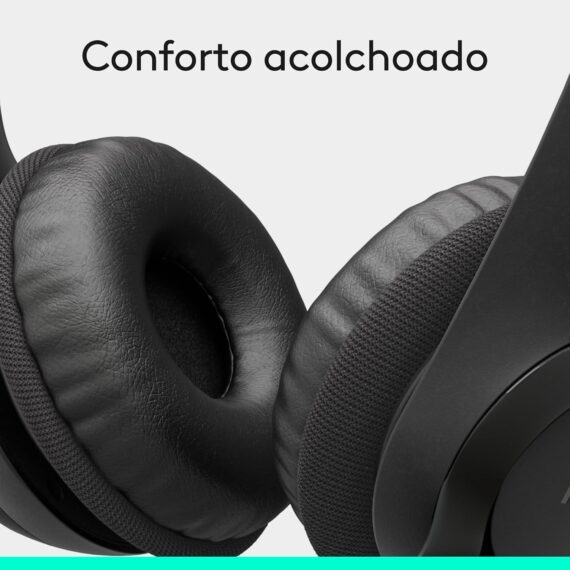 Headset com fio USB Logitech H390 com Almofadas Confortáveis, Controles de Áudio Integrado e Microfone com Redução de Ruído - Preto - Image 9