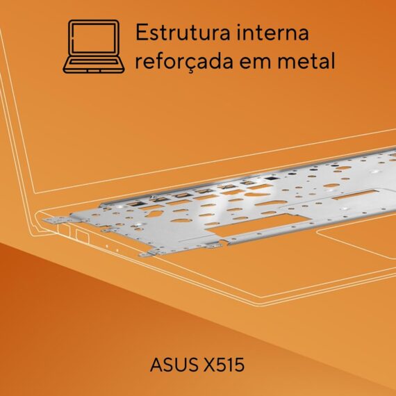 Notebook Asus X515 Celeron Dual Core, 4 GB, 128 GB SSD, W11 Home, 15,60 "LED FHD, Slate Gray - X515Ka -EJ303WS - Image 4