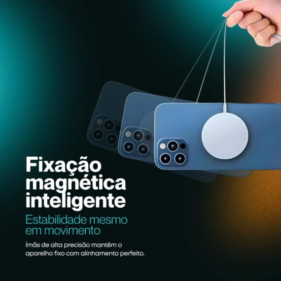 Carregador Magnético Por Indução Premium 15W, Carregamento Turbo, USB-C, Sem Fio, Rápido E Seguro, Marca VARENZIA - Image 3