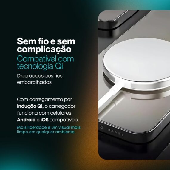 Carregador Magnético Por Indução Premium 15W, Carregamento Turbo, USB-C, Sem Fio, Rápido E Seguro, Marca VARENZIA - Image 4