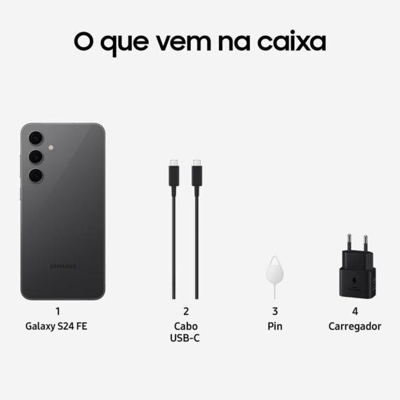 Celular Samsung Galaxy S24 FE 5G 128GB 8GB RAM Tela 6.7" Câm. Tripla 50+12+8MP Frontal 10MP, Galaxy AI - Grafite - Image 8