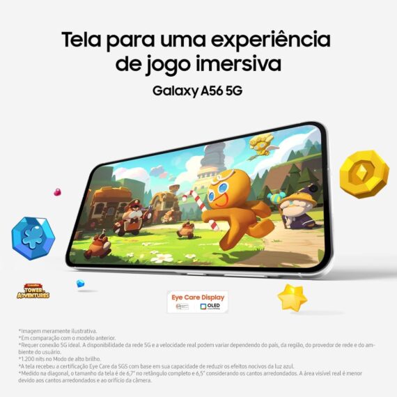 Smartphone Samsung Galaxy A56 5G 128GB, 8GB RAM, Câmera 50MP, IP67, Super AMOLED 6.7", Recursos AI, Verde - Image 6