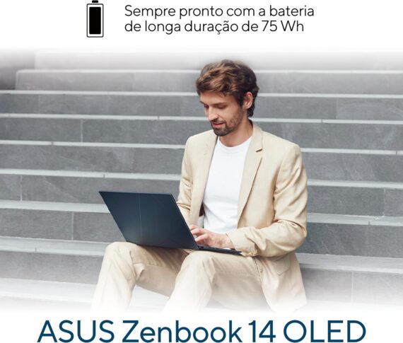 Notebook Asus ZenBook 14 OLED Core Ultra 7, 16 GB, 1000 GB, Tela 14 ", W11 Home, Ponder Blue - UX3405MA -QD344W - Image 4