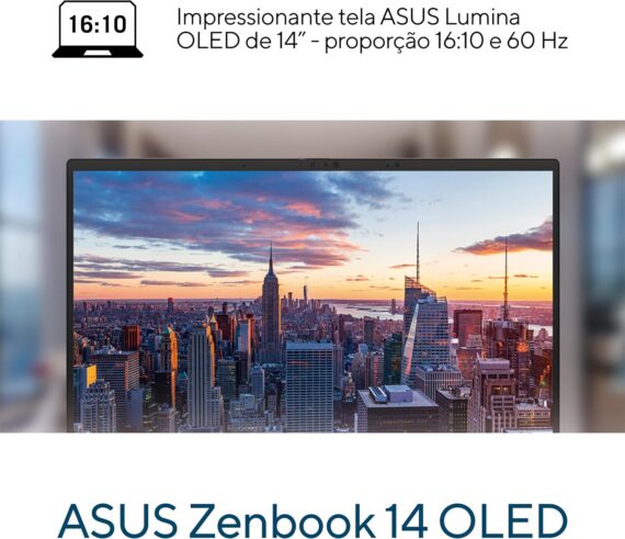 Notebook Asus ZenBook 14 OLED Core Ultra 7, 16 GB, 1000 GB, Tela 14 ", W11 Home, Ponder Blue - UX3405MA -QD344W - Image 5