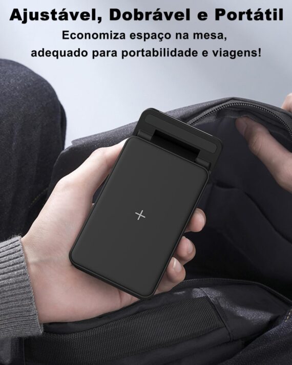 Carregador por Indução, Carregador Sem Fio 15W 3 em 1, Compatível com iPhone 16/15/14/13/12/11 (Pro, Pro Max)/XS/XR, Apple Watch e AirPods, Versão Atualizada com Função Dobrável (Preto) - Image 8