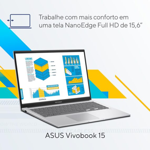 Notebook Asus Vivobook 15, Intel Core i5 1235U, 8 GB, 256 GB SSD, W11 Home, Tela 15,6 "FHD, Silver Cool - X1504ZA -NJ985W - Image 4