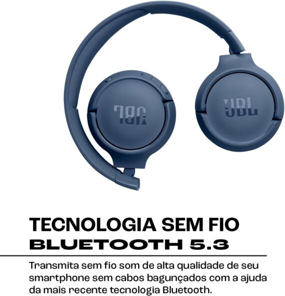 JBL, Fone de Ouvido Bluetooth, Tune 520BT, On-ear, Sem Fio - Azul - Image 4