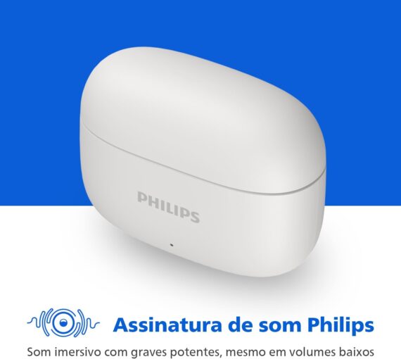 PHILIPS, Fone de Ouvido Sem Fio TWS, TAT1109WT/00, Bluetooth, Com Microfone, Até 24 horas de bateria, Branco - Image 6