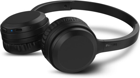 Headphone Philips bluetooth on-ear com microfone e energia para 15 horas na cor preto TAH1108BK/55 - Image 6