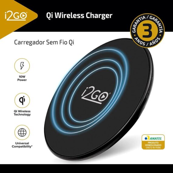I2GO, Carregador por indução, 10W Chumbo, Preto, i2GO PRO - Image 4