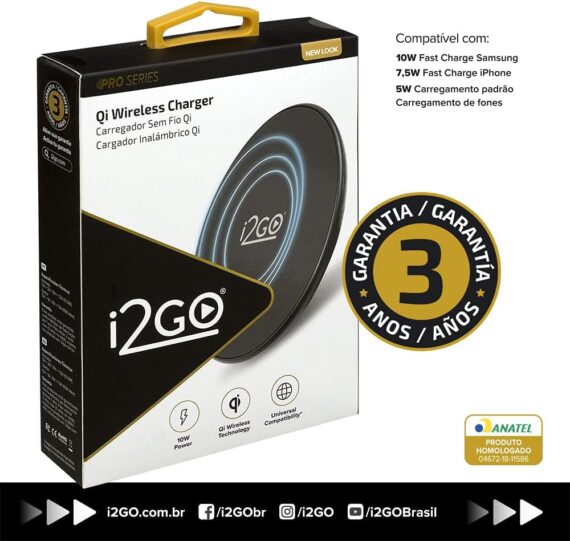 I2GO, Carregador por indução, 10W Chumbo, Preto, i2GO PRO - Image 5