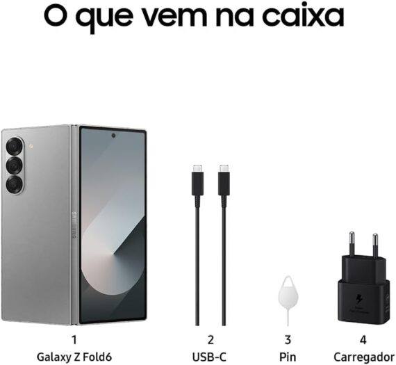 Smartphone Samsung Galaxy Z Fold6 512GB 5G, 12 GB RAM TELA 7.60 - CINZA - Image 7