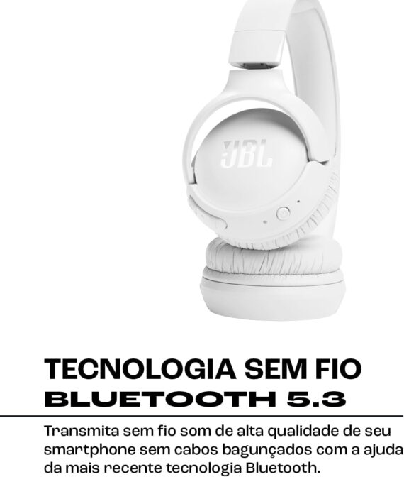 JBL, Fone de Ouvido On-ear, Headphone, Tune 520BT, Sem Fio - Branco - Image 4