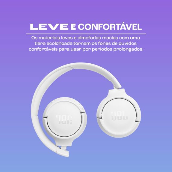 JBL, Fone de Ouvido On-ear, Headphone, Tune 520BT, Sem Fio - Branco - Image 5